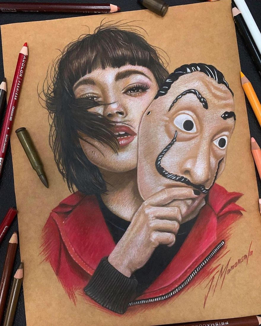 12 Desenhos De La Casa De Papel Deste Artista Filipino Que Estão Viralizando Na Internet