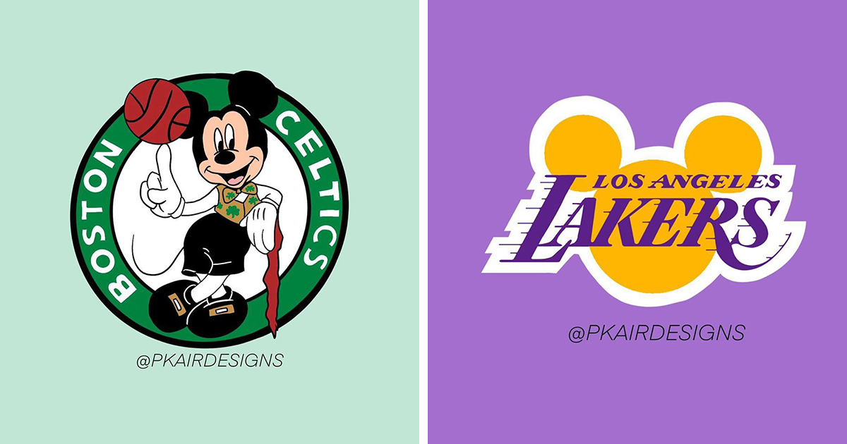 Esta Artista Reimagina Logotipos Da NBA Com Personagens Da Disney